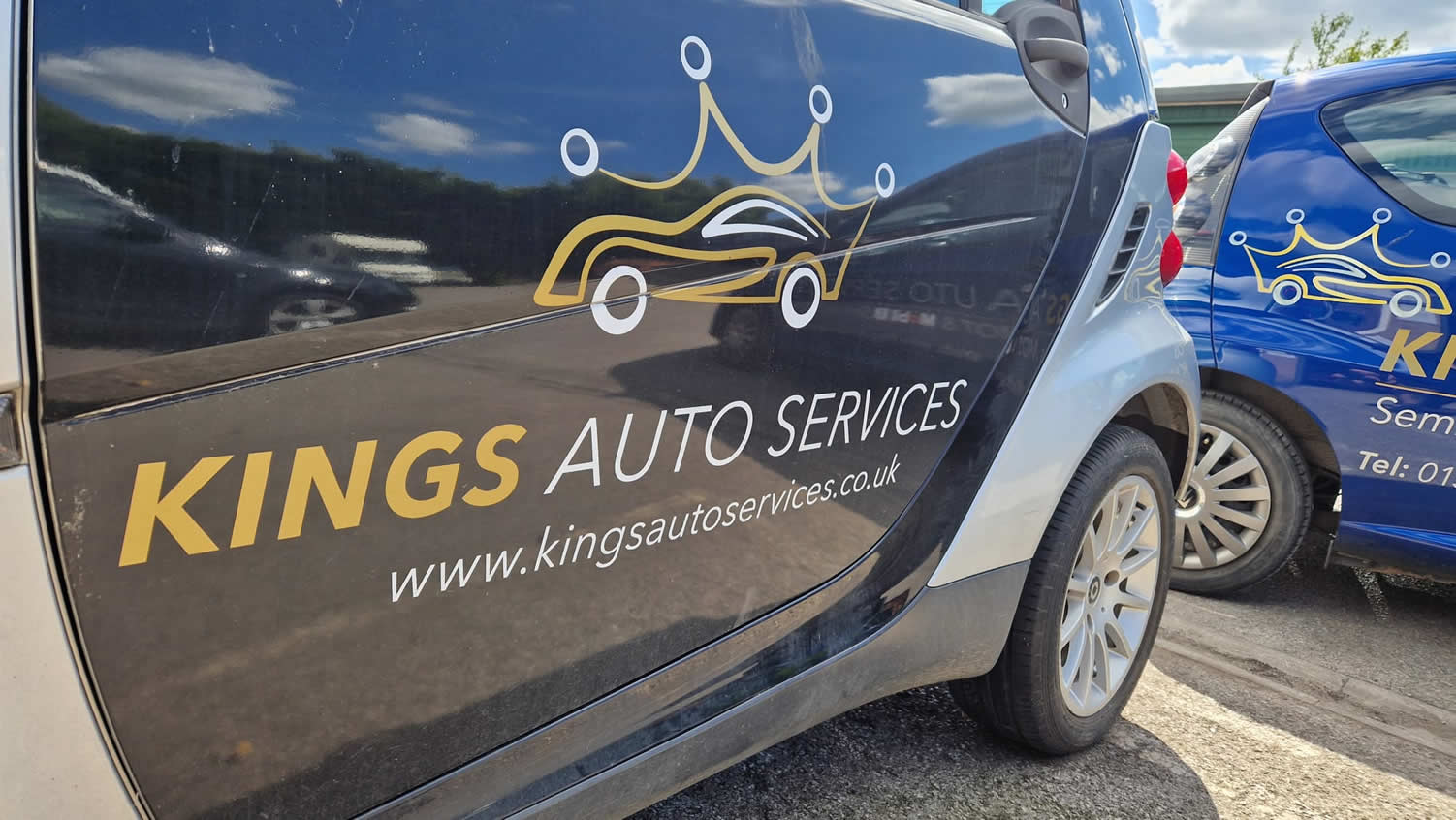 Kings Auto Services car logo sign writing